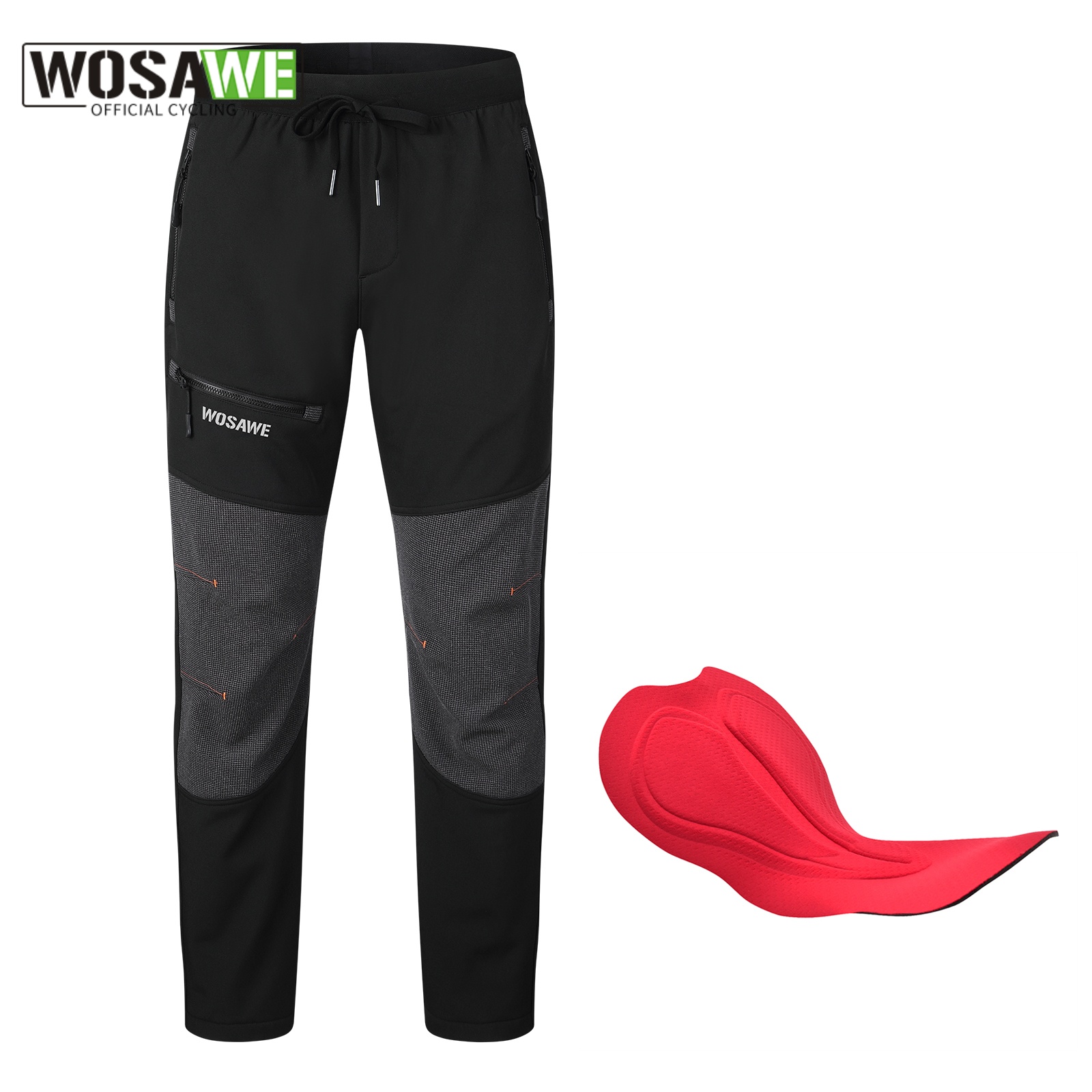 Cycling Commute Pants - WOSAWE Men Padded Cycling Pants Winter
