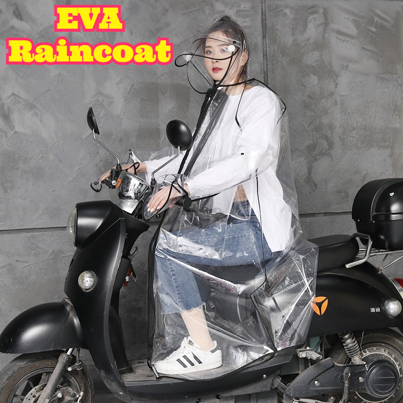 Transparent EVA Rain Poncho Ho - đánh giá và giá Cycling Commute In Rain