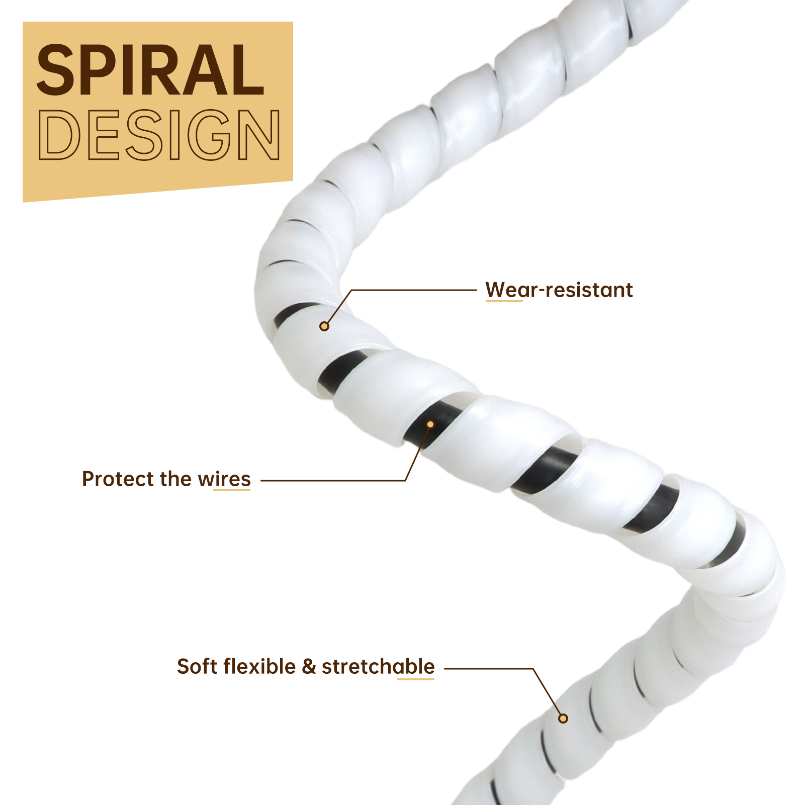 2/5/10M Spiral Cable Sleeve 8/ - đánh giá và giá Cable Lock Flexible
