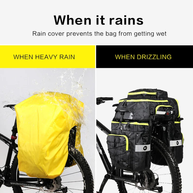 60L 3 In 1 Mountain Road Bicyc - đánh giá và giá Panniers Waterproof Rear