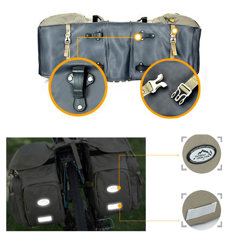 Bike Rear Rack Double Pannier  - đánh giá và giá Panniers Waterproof Rear