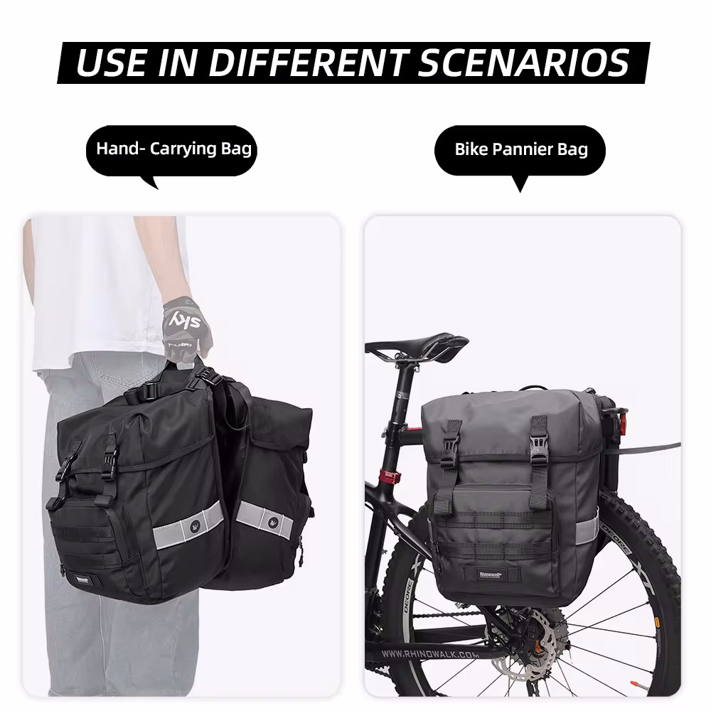 40L Bicycle Pannier Bag 2 in 1 - đánh giá và giá Panniers Waterproof Rear