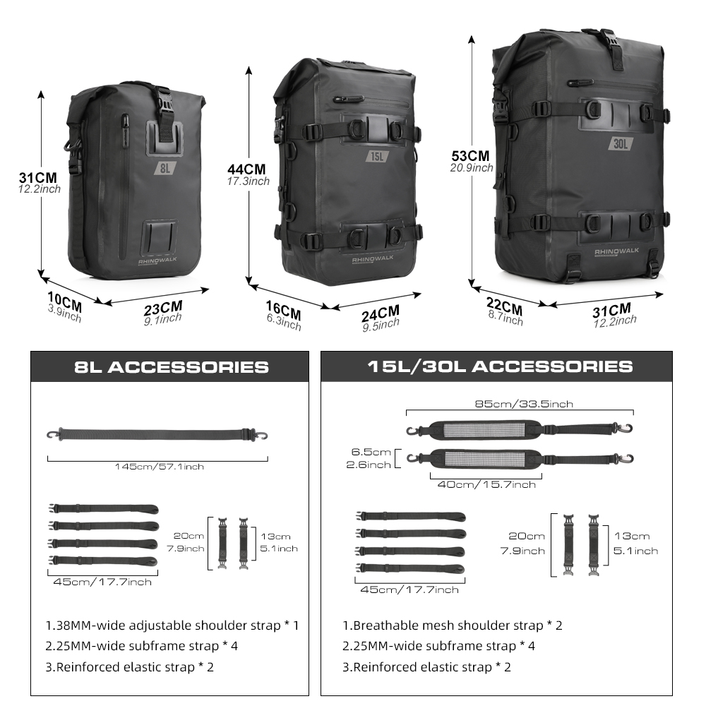 Rhinowalk Motorcycle Box Top P - đánh giá và giá Panniers Waterproof Rear
