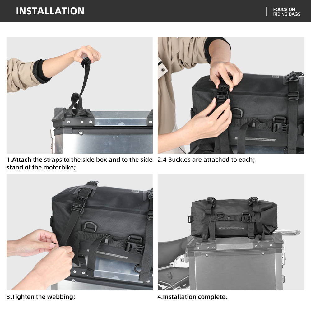 Rhinowalk Motorcycle Box Top P - đánh giá và giá Panniers Waterproof Rear