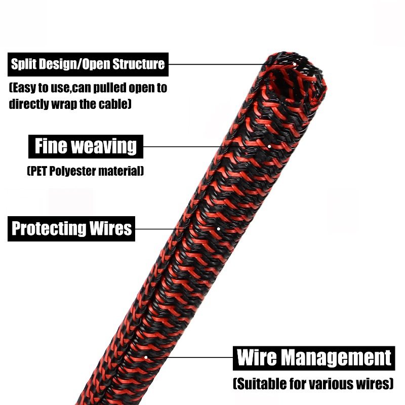 3/5/10m PET Cable Sleeve Self- - đánh giá và giá Cable Lock Flexible