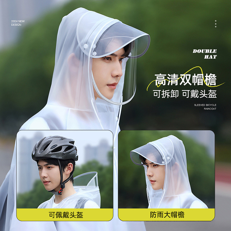 Unisex Bicycle Rain Poncho wit - đánh giá và giá Cycling Commute In Rain
